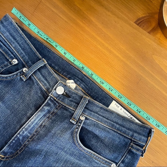 Rag & Bone High Rise Skinny Pintuck Diagonal Hem Jean Womens 29 - Picture 12 of 13
